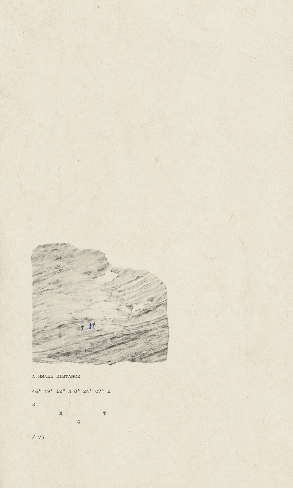 A Small Distance — glacier hikers zine poster