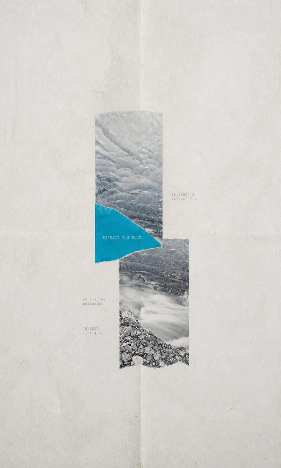 Beneath the Blue — ice cave zine poster